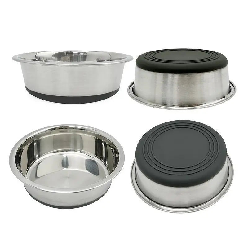 Stainless Steel Pet Bowl With Non-Slip Base, Heavy Duty Bowl