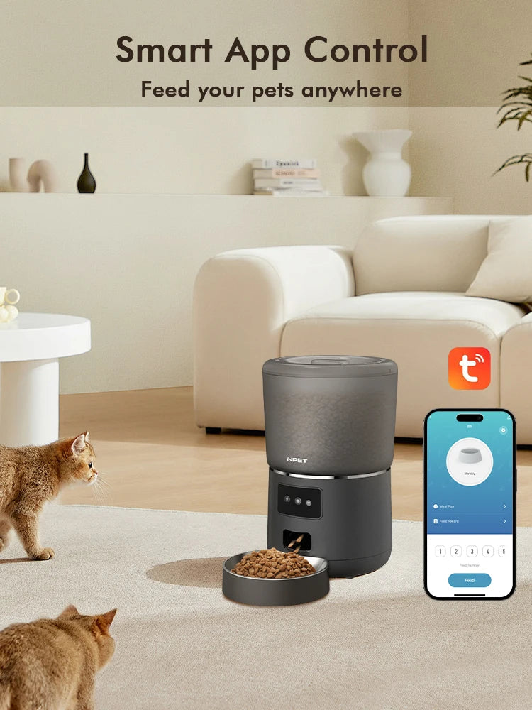 NPET Automatic Smart Pet Feeder for MultiPet Homes with App