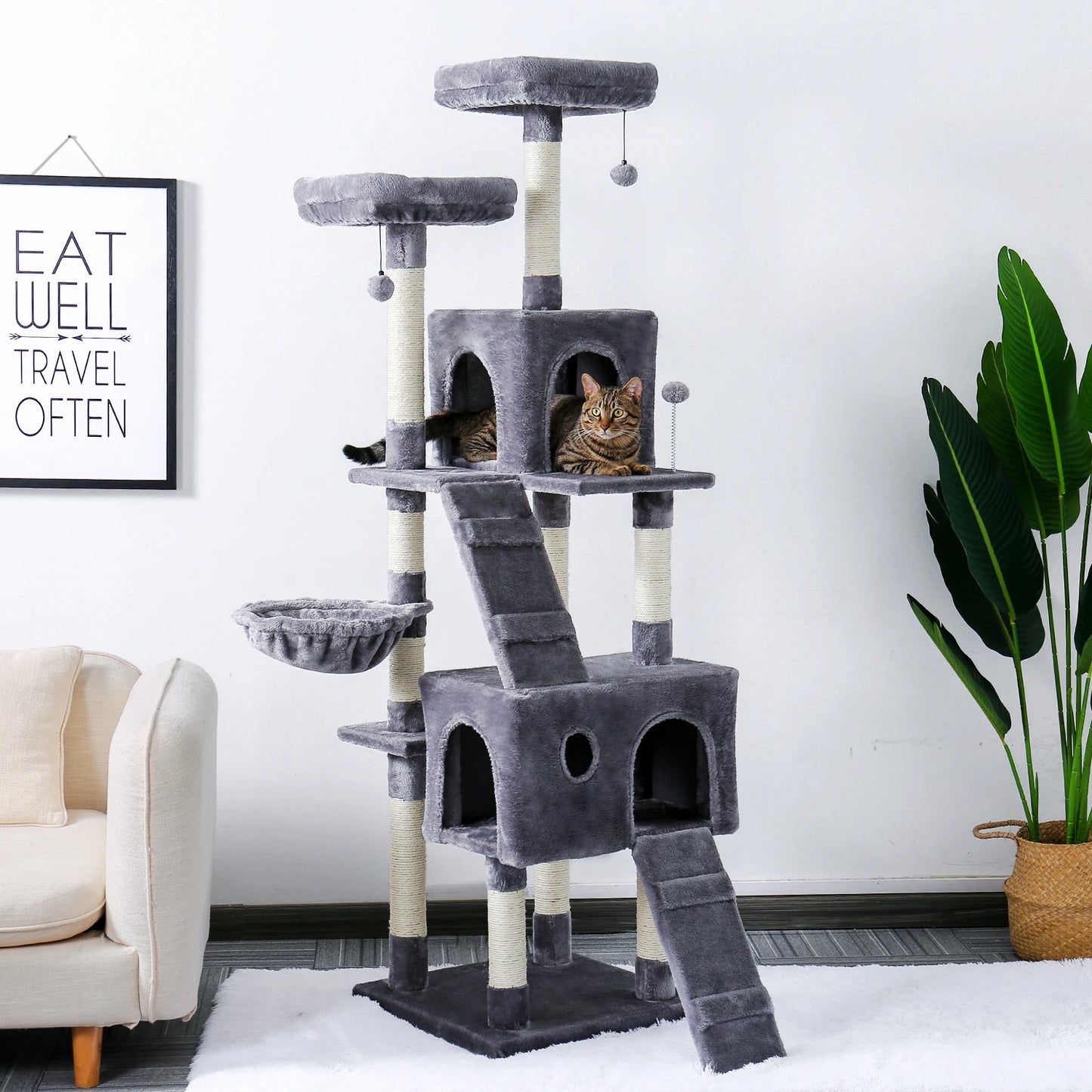 PAWZ Road Cat Tree House Plush Condo Scratching Posts Tower