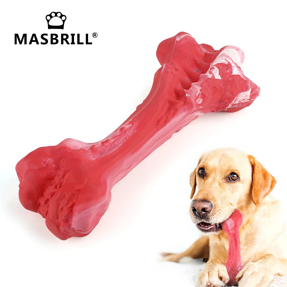 MASBRILL Bone Chew Toy For Dogs Treat Dispensing Rubber