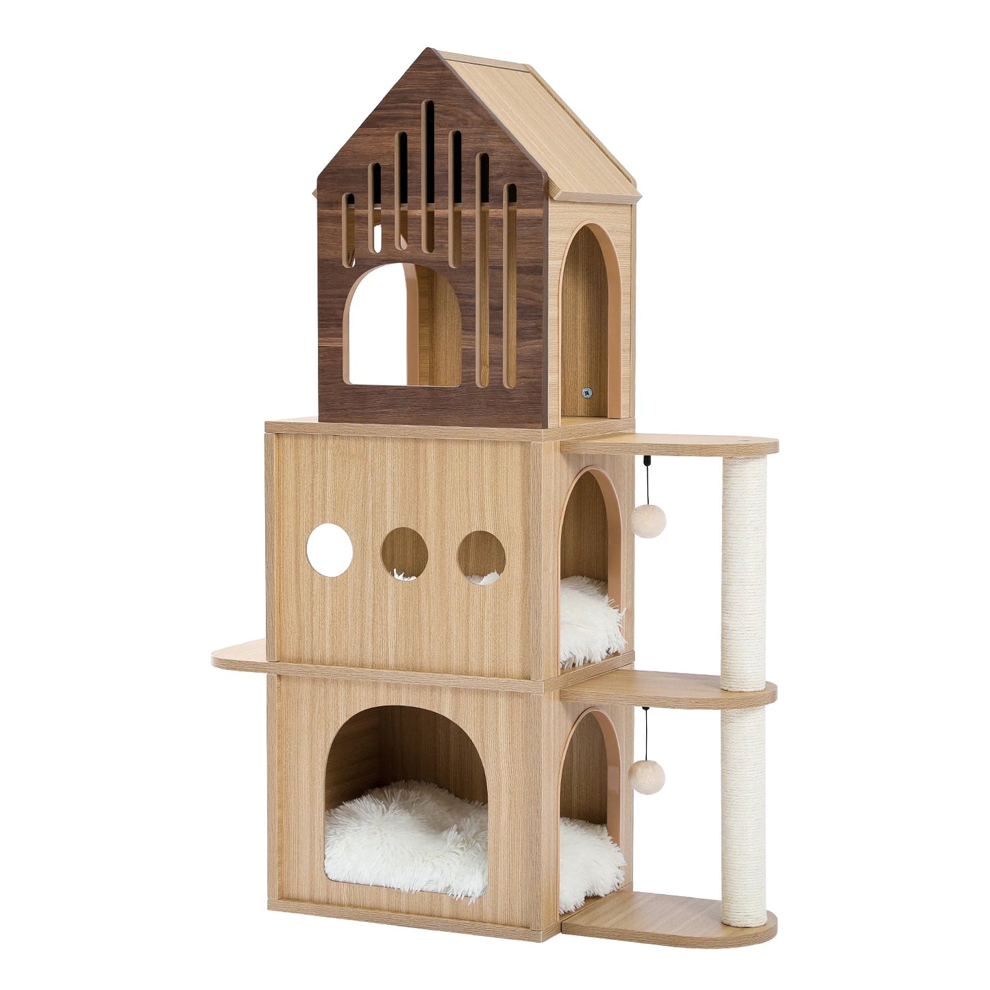 PAWZ Road Cat Tree House Plush Condo With Scratching Posts