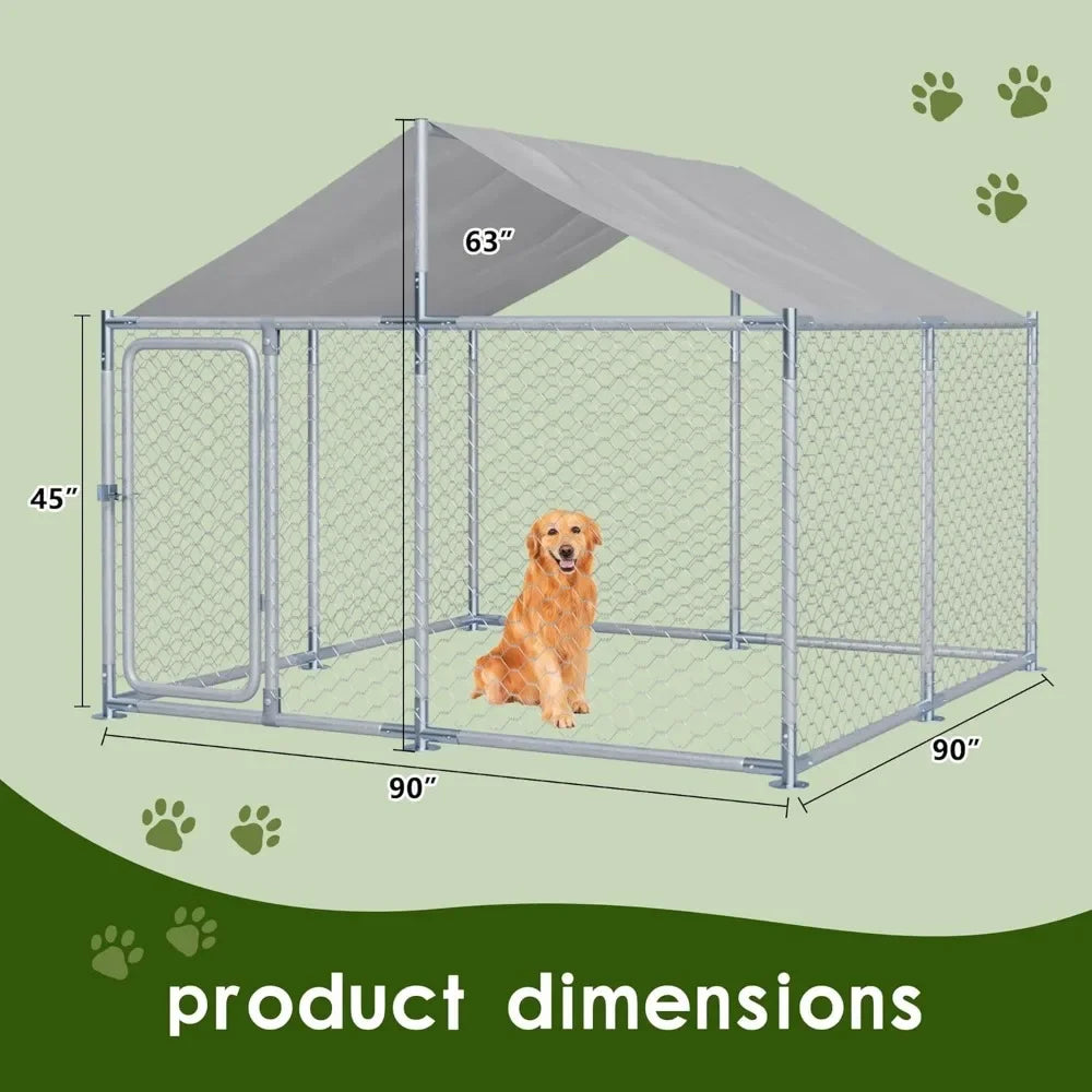 Guangbai Outdoor Large Dog Kennel Enclosure With Roof