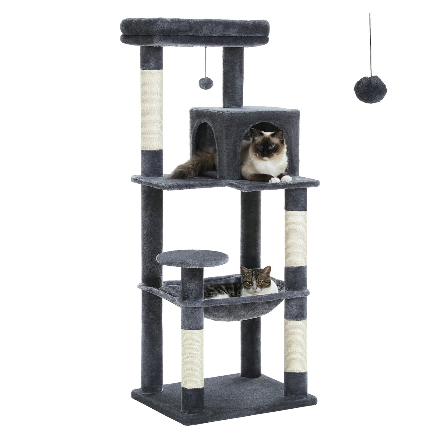 PAWZ Road Cat Tree for Indoor Large Cats with Hammock