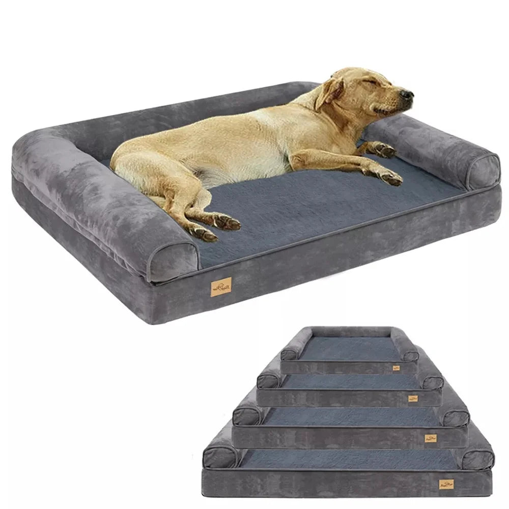 BORWARTCN Calming Orthopedic Memory Foam Dog Bed For Dogs
