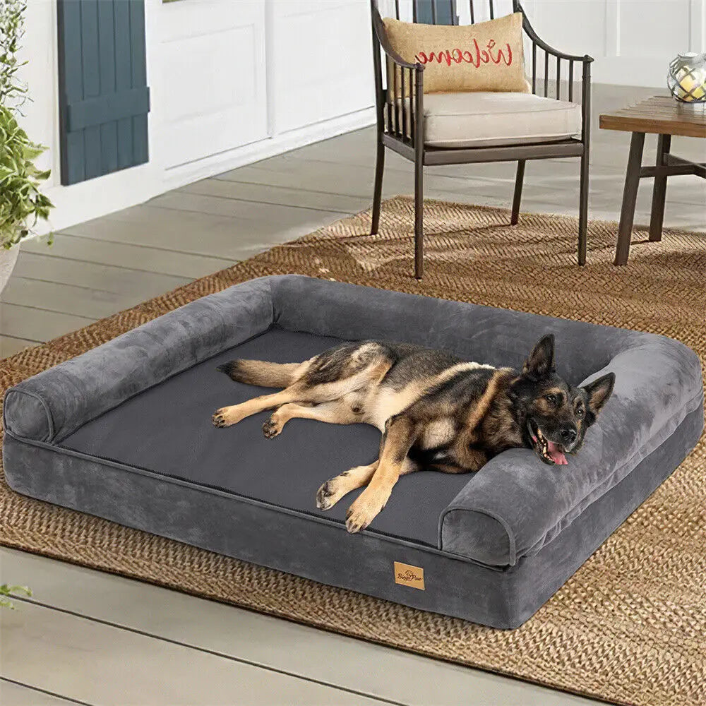 BORWARTCN Calming Orthopedic Memory Foam Dog Bed For Dogs