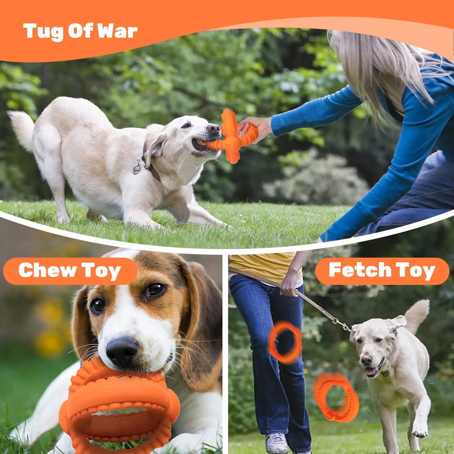 Is Smart Interchangeable Tug Of War Dog Toy With Rings