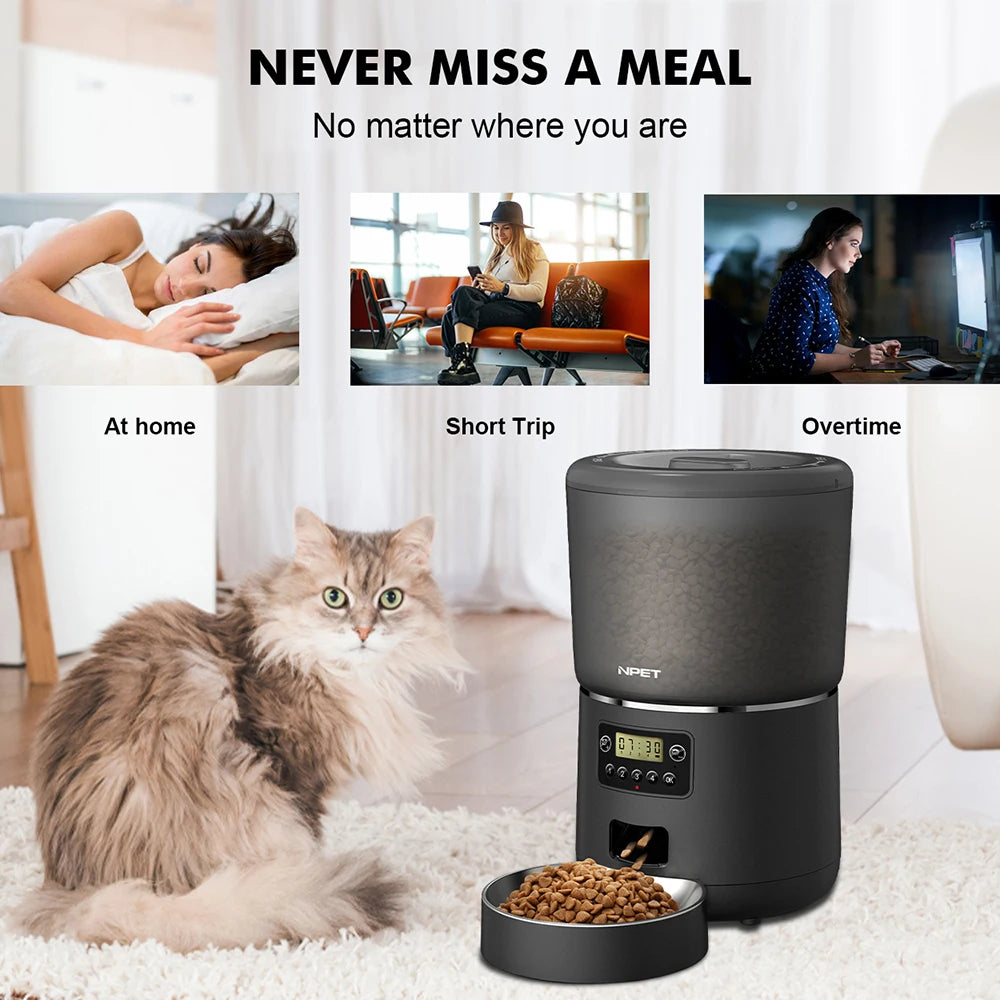 NPET Automatic Smart Pet Feeder for MultiPet Homes with App