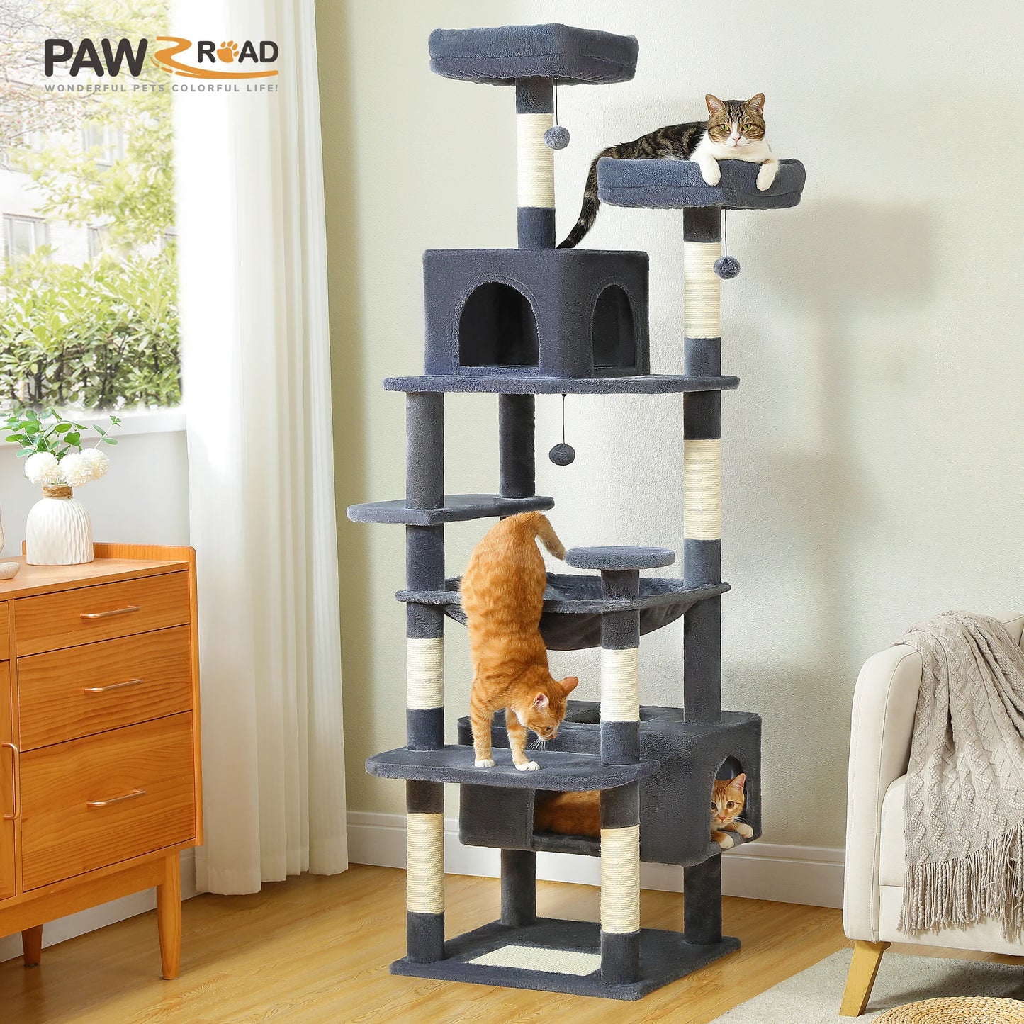 PAWZ Road Large Cat Tree Tower Indoor Cats Sisal Posts