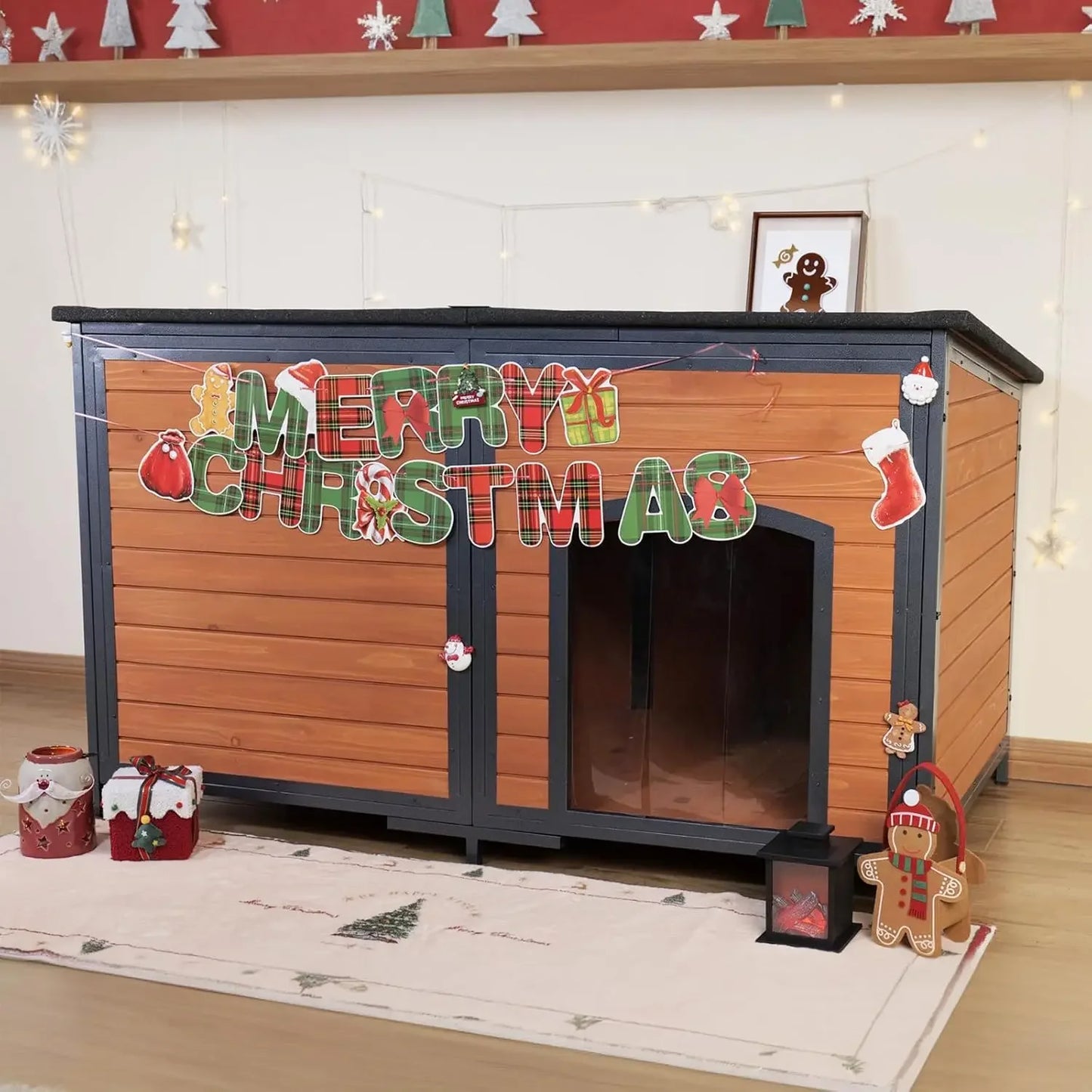 ZHUXIANG Weatherproof Chew Proof Outdoor Dog Kennel