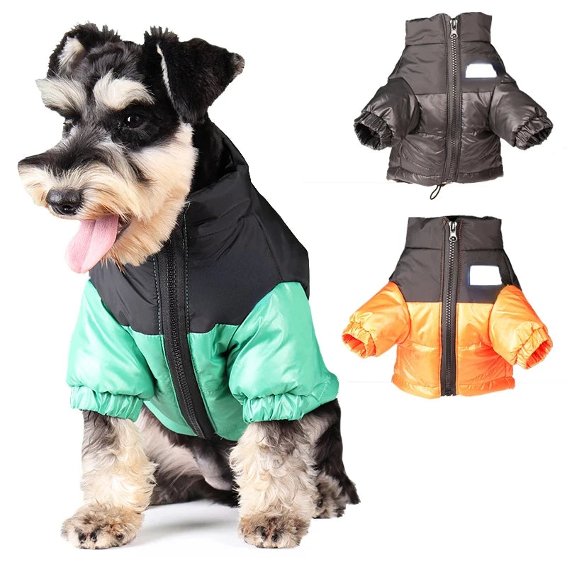 WANGUPETCN Winter Windproof Dog Jacket Reflective Coat