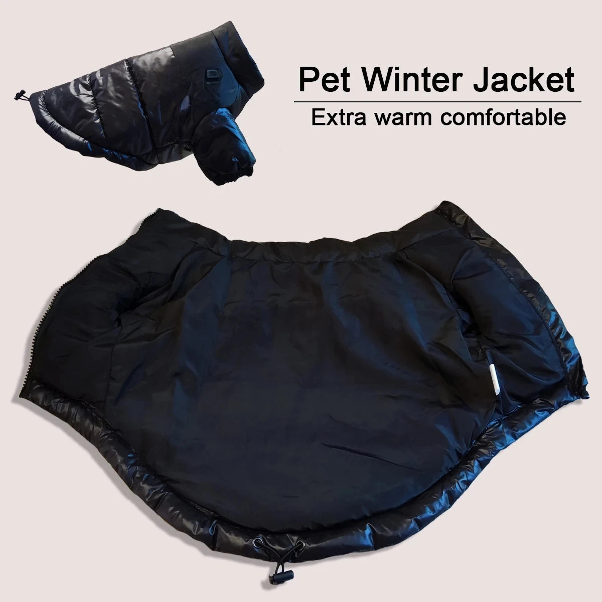 WANGUPETCN Winter Windproof Dog Jacket Reflective Coat