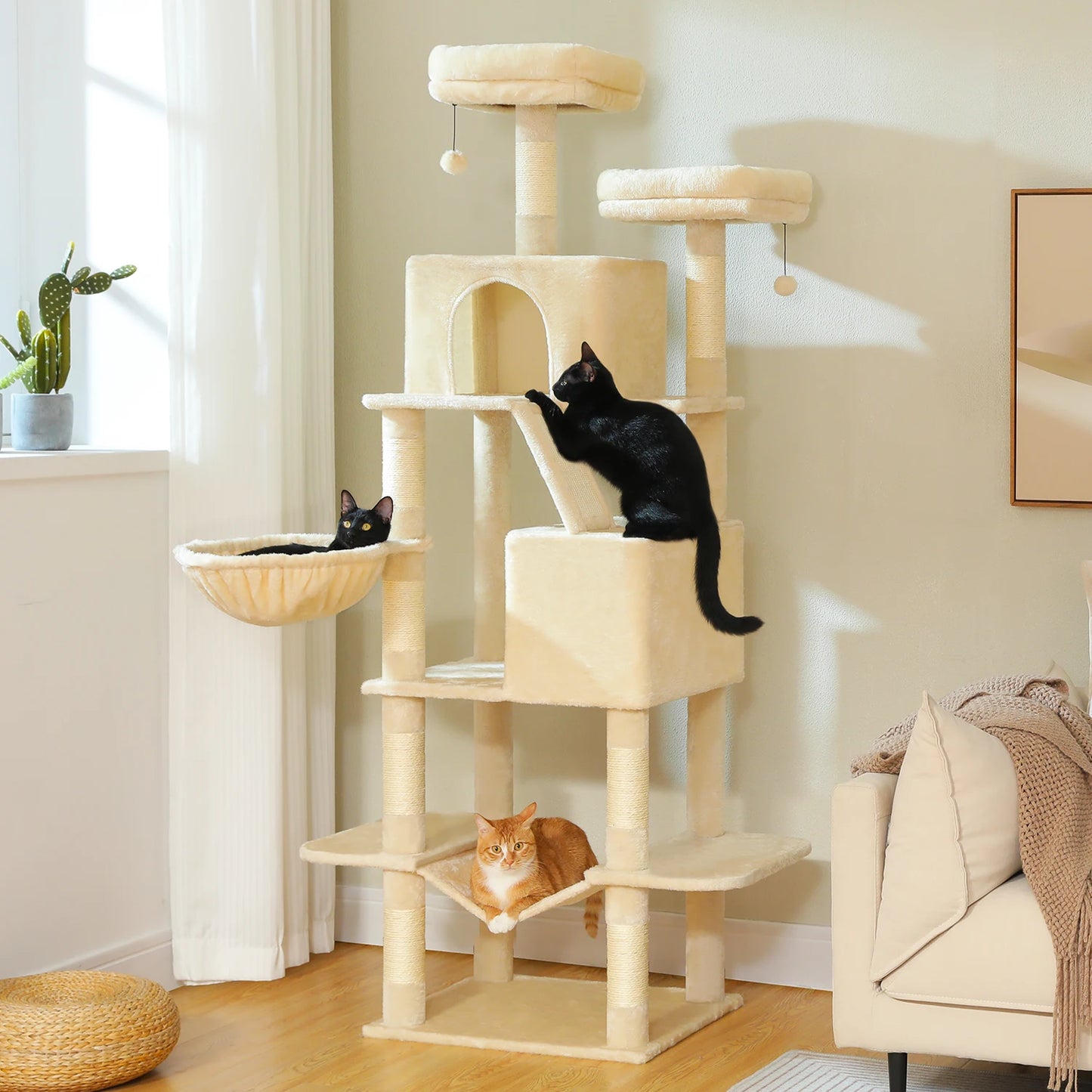 PAWZ Road Multi Level Cat Tree Indoor Tall Tower 5 Levels