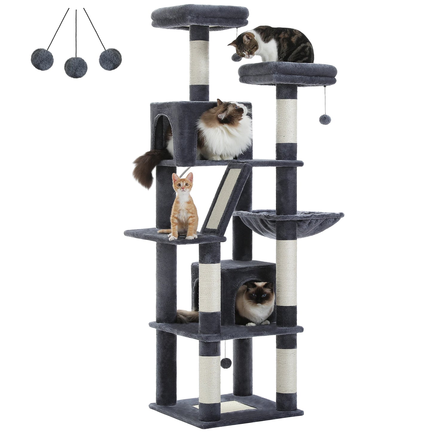 PAWZ Road Deluxe Cat Tree Multi Level Plush Condo Oasis