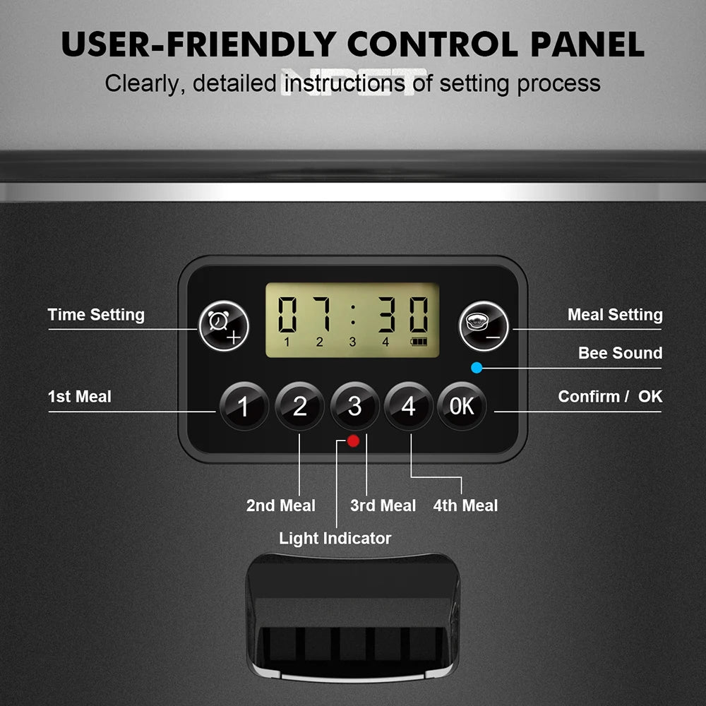 NPET Automatic Smart Pet Feeder for MultiPet Homes with App