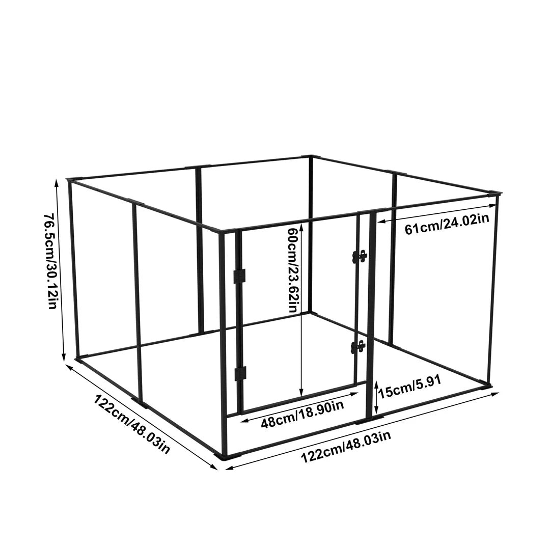 Bingopaw Acrylic 8 Panels Dog Playpen Indoor Exercise Fence