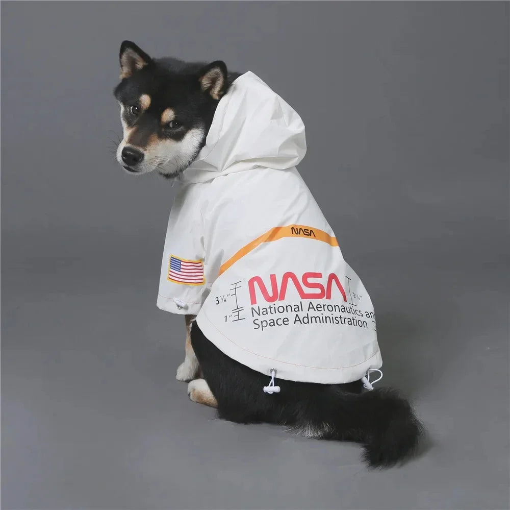 Dog Reflective Raincoat Space Suit Hoodie Pet Coat Apparel