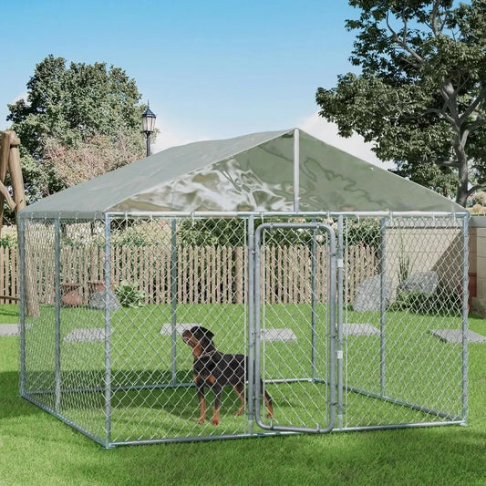 Guangbai Outdoor Large Dog Kennel Enclosure With Roof
