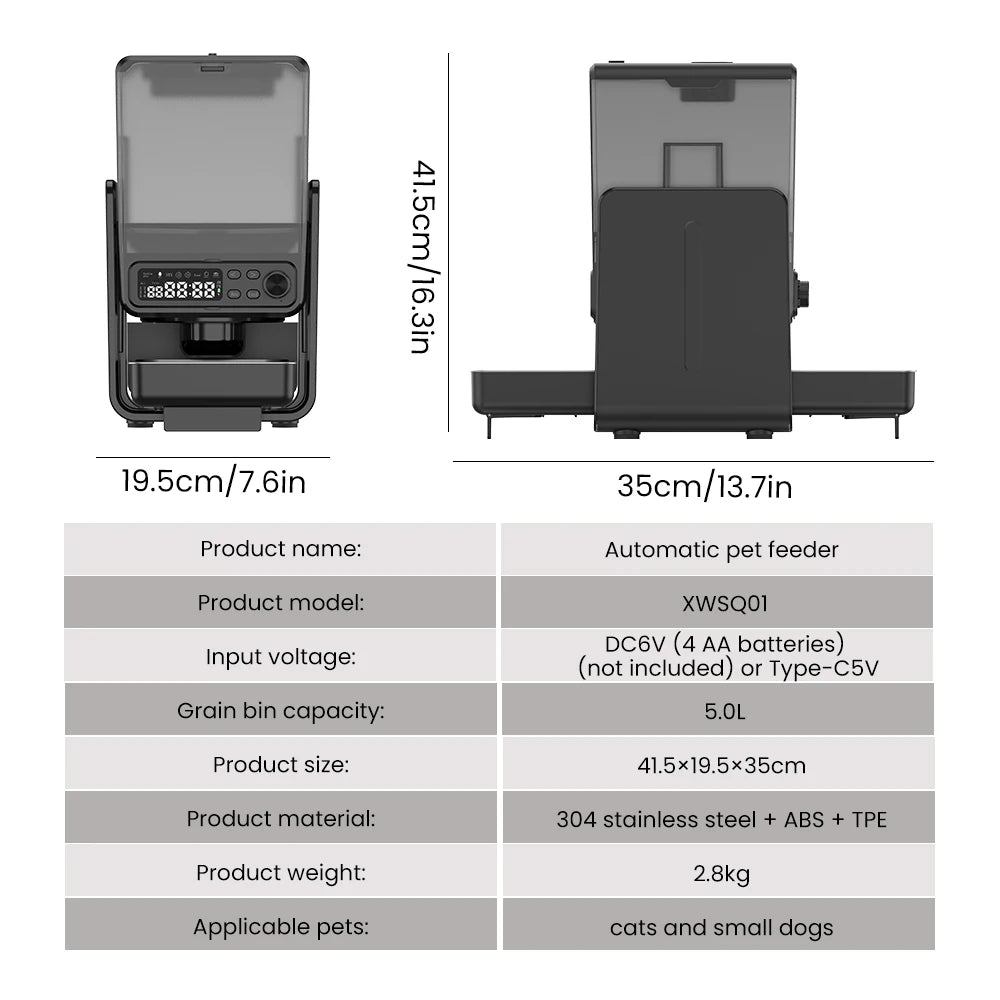 Cityflee Smart Pet Feeder Automatic Cat Dog Dispenser