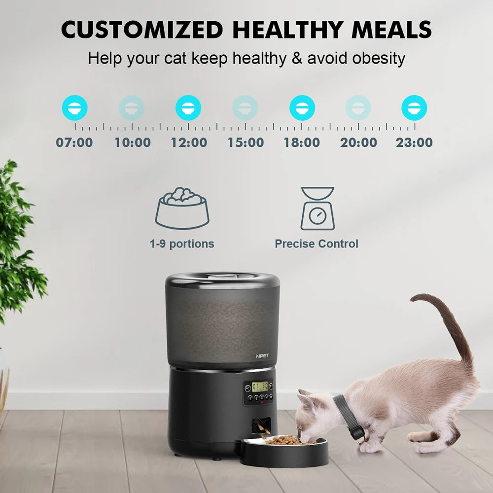 NPET Automatic Smart Pet Feeder for MultiPet Homes with App
