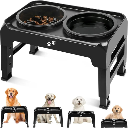 Hign Concern Raised Two In One Dog Feeder With Water Bowl