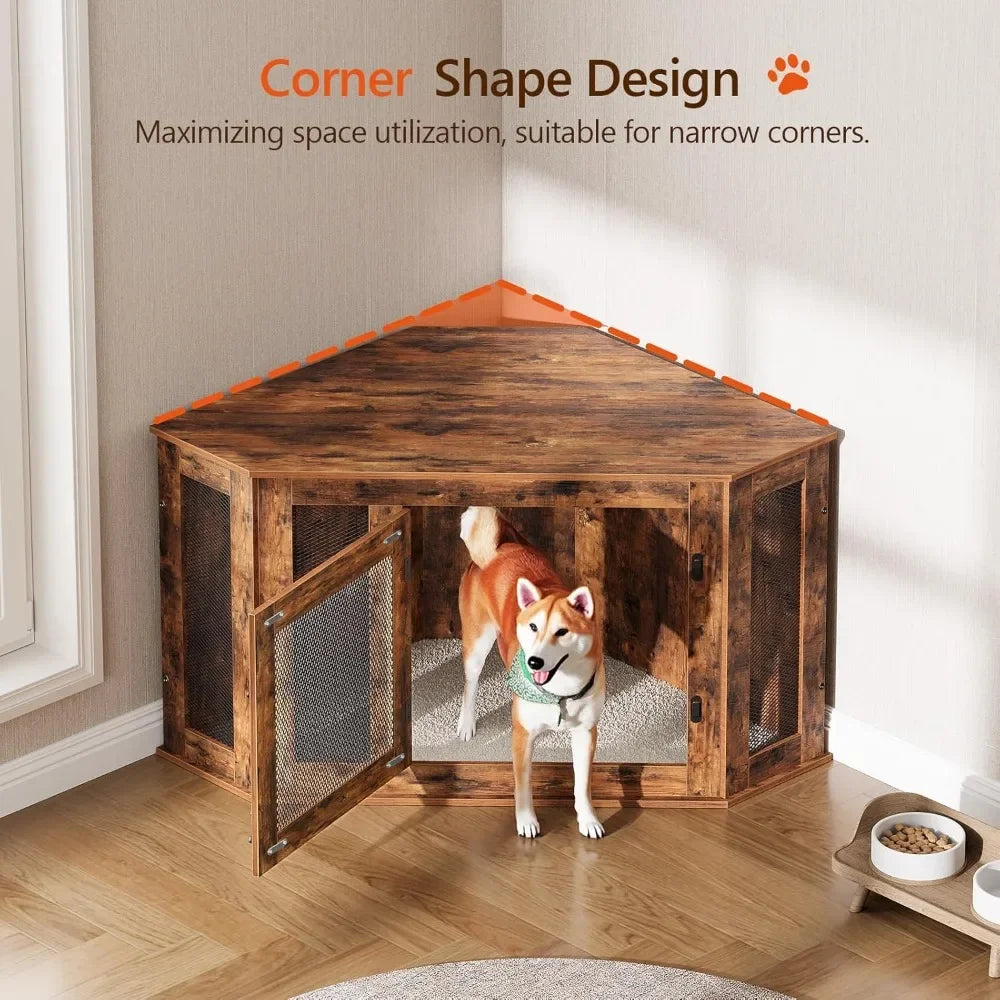 Hign Concerned Corner Dog Crate Furniture End Table