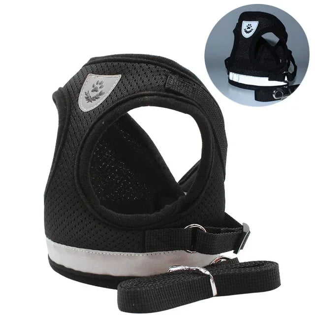 NONECN Dog Harness And Leash Set Vest Style Reflective
