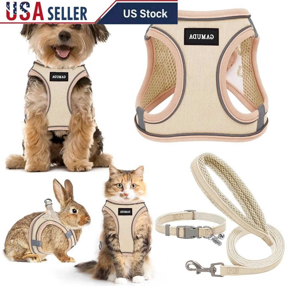 Fujian No Pull Pet Harness Leash Collar Set Step In