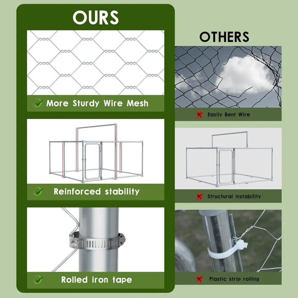 Guangbai Outdoor Large Dog Kennel Enclosure With Roof
