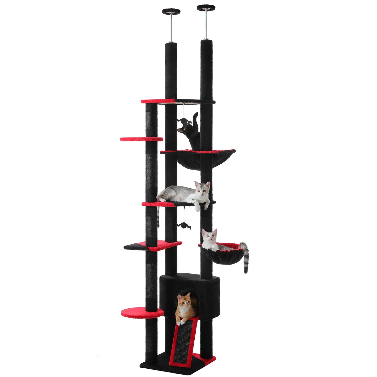 PAWZ Road Floor To Ceiling Cat Tree With Hammock Premium
