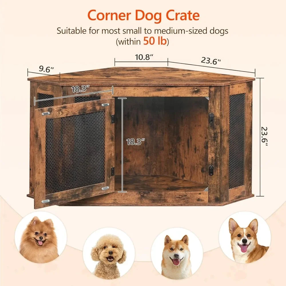 Hign Concerned Corner Dog Crate Furniture End Table