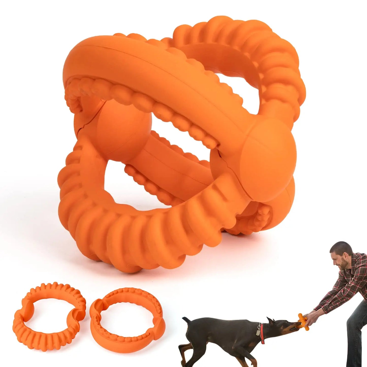 Is Smart Interchangeable Tug Of War Dog Toy With Rings