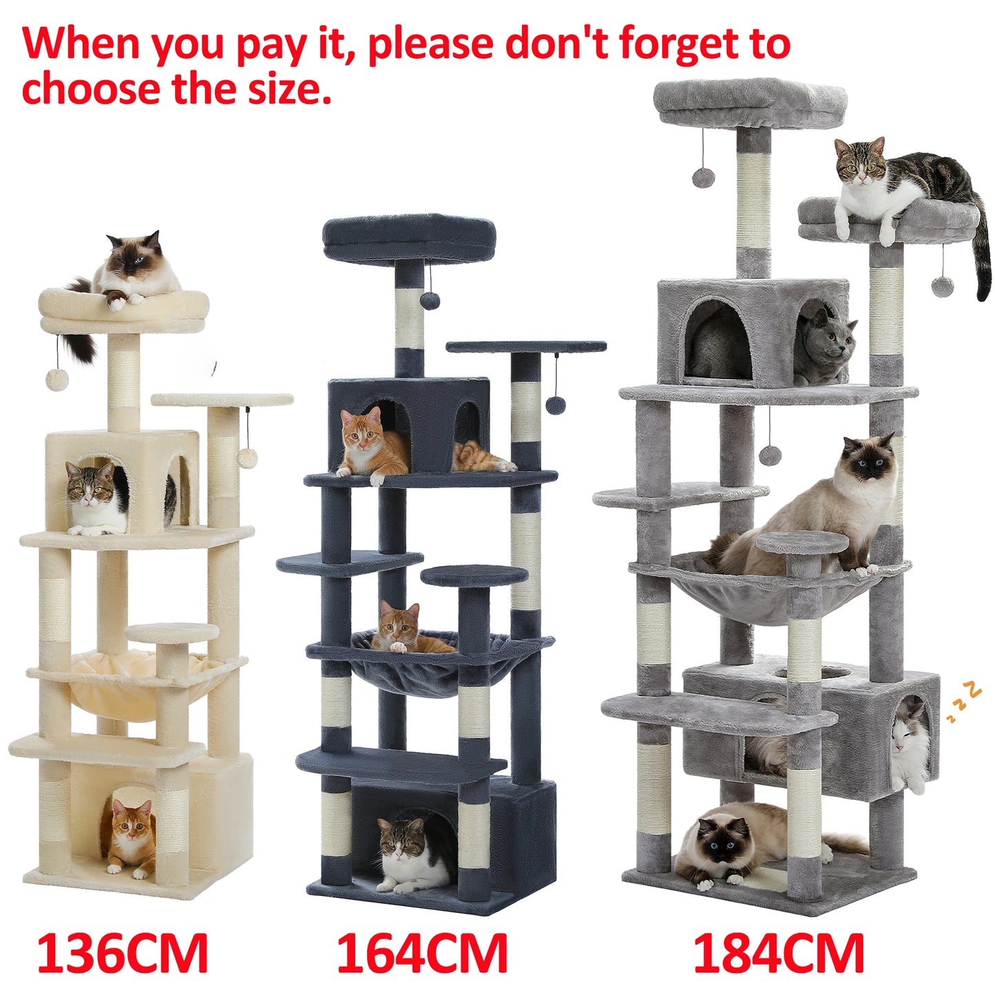 PAWZ Road Large Cat Tree Tower Indoor Cats Sisal Posts