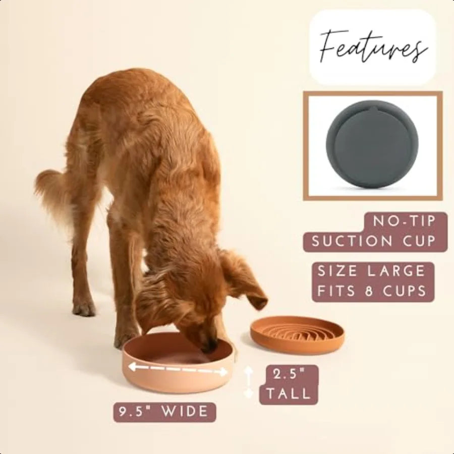 Hign Concerned No Spill Dog Water Bowl With Suction Cup