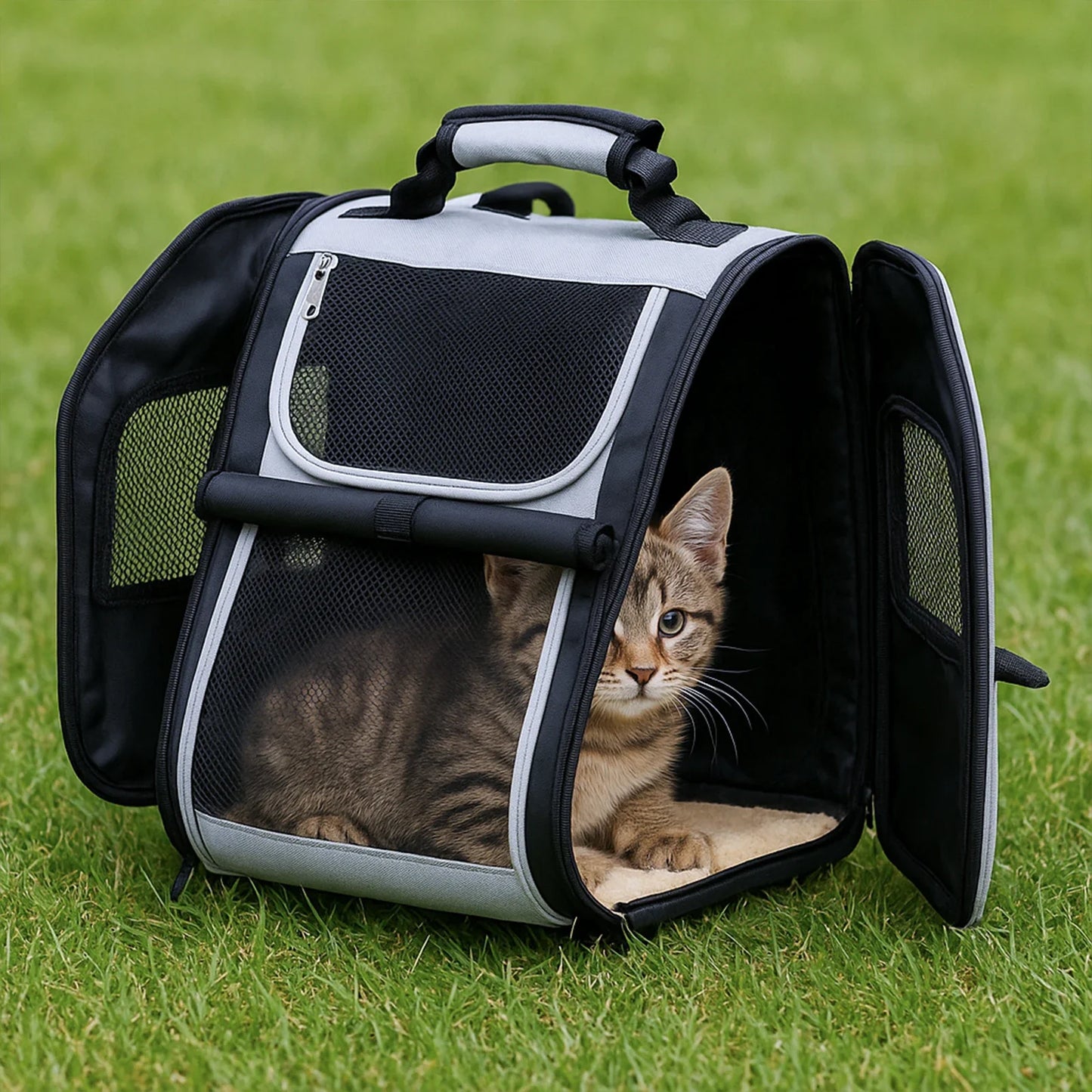 Pet Backpack Portable Breathable Foldable Cat Dog Carrier