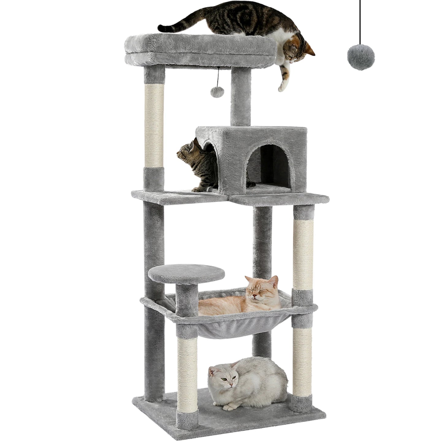 PAWZ Road Cat Tree for Indoor Large Cats with Hammock