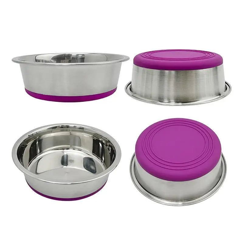 Stainless Steel Pet Bowl With Non-Slip Base, Heavy Duty Bowl