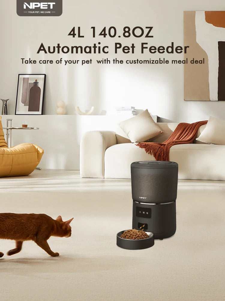 NPET Automatic Smart Pet Feeder for MultiPet Homes with App