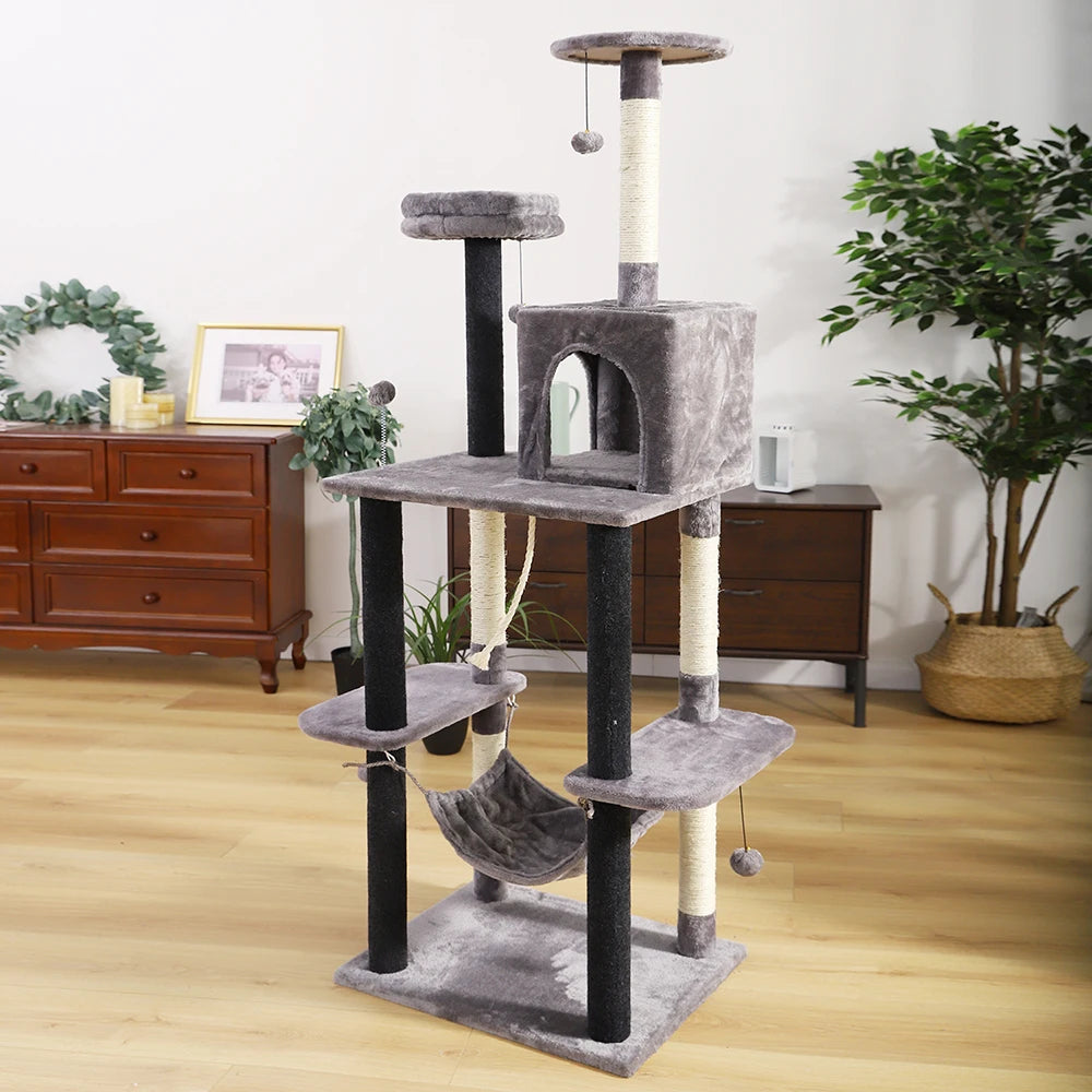 PAWZ Road Cat Tree House Plush Condo Scratching Posts Tower