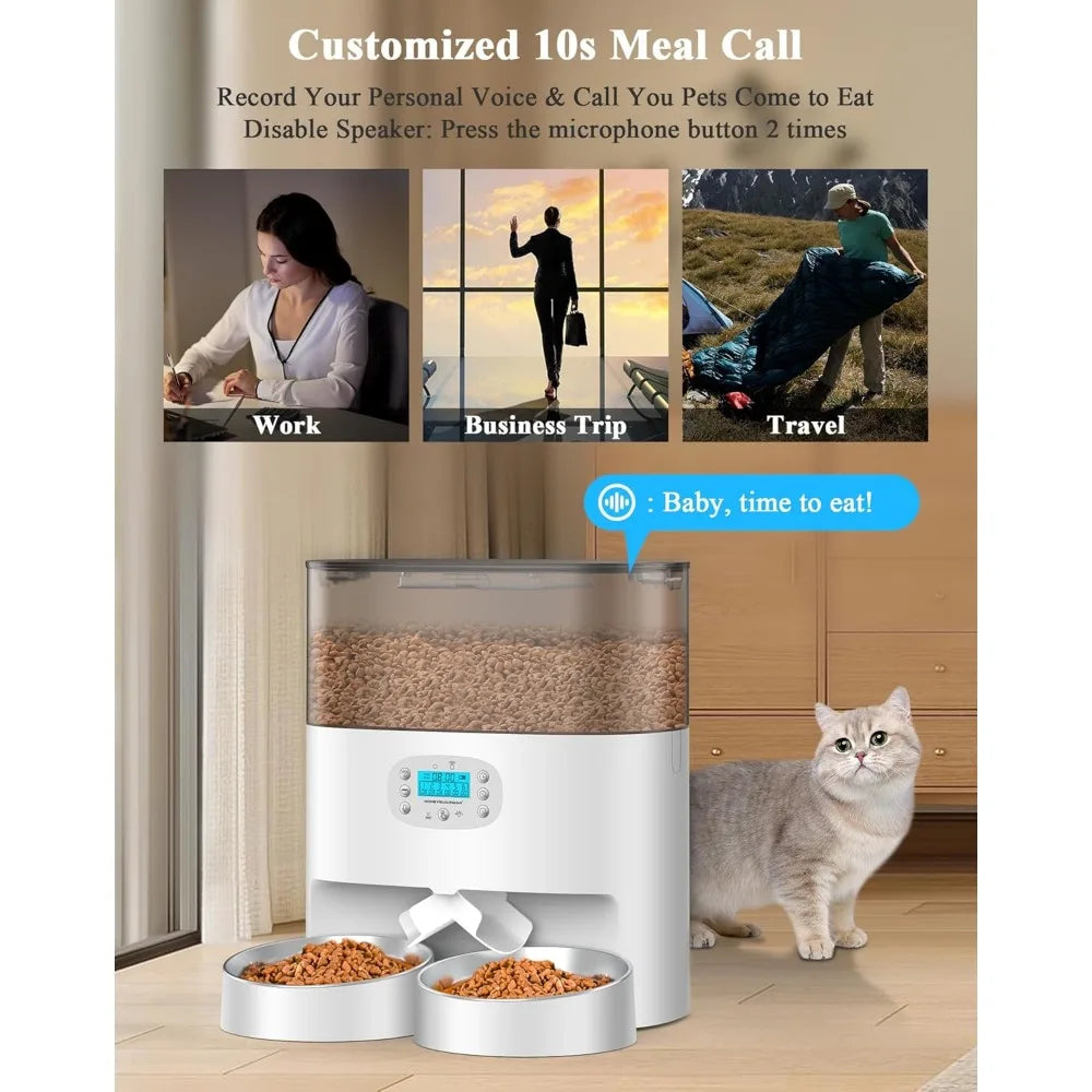 Automatic Cat Feeder With 2 4G WiFi Timed Pet Dispenser