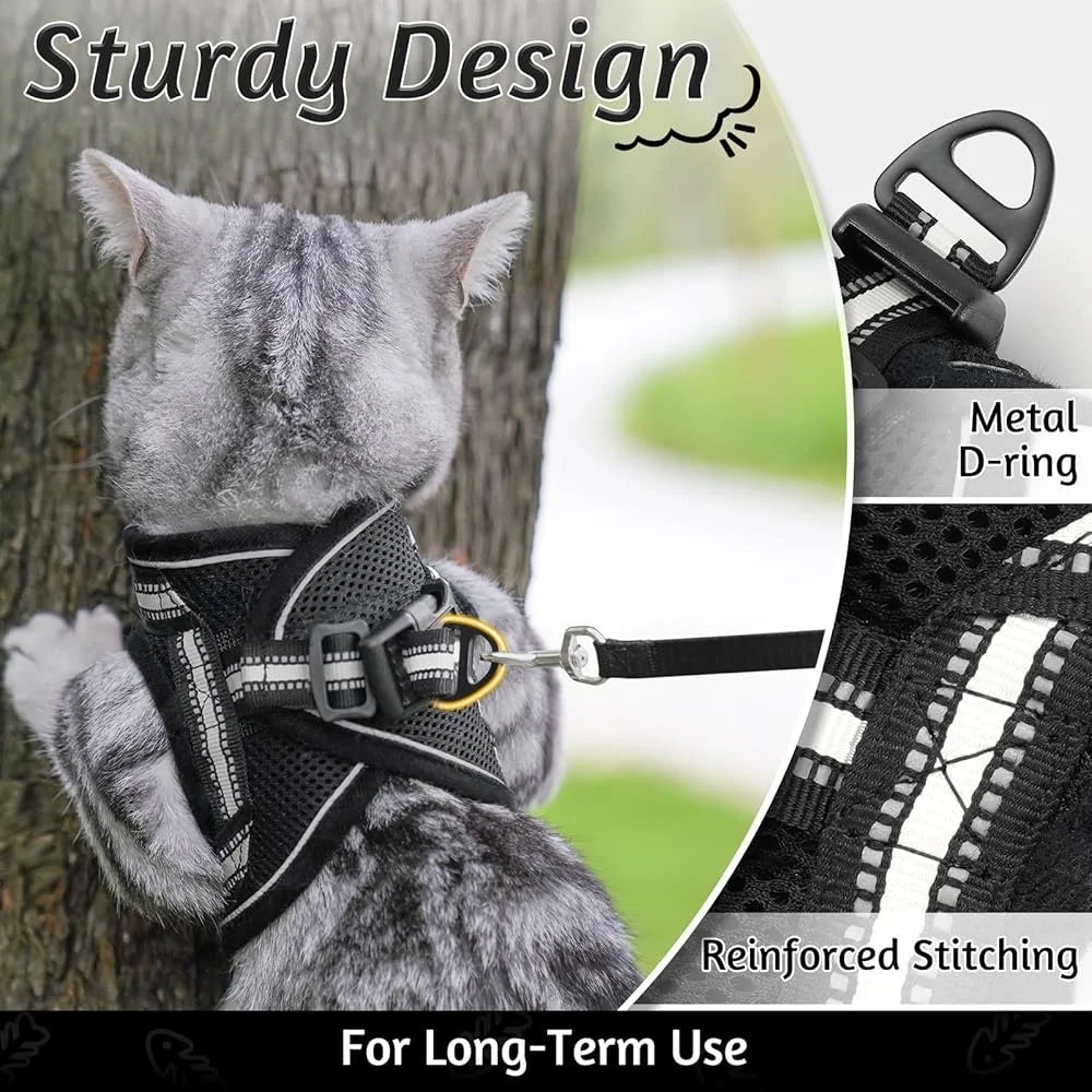 Fujian Cat Harness And Leash Set Escape Proof Vest