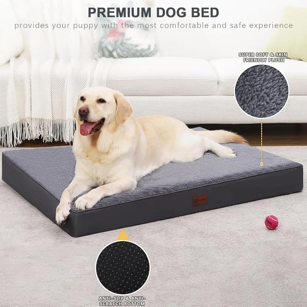DAFIFY Waterproof Orthopedic Dog Bed With Removable Washable Cover