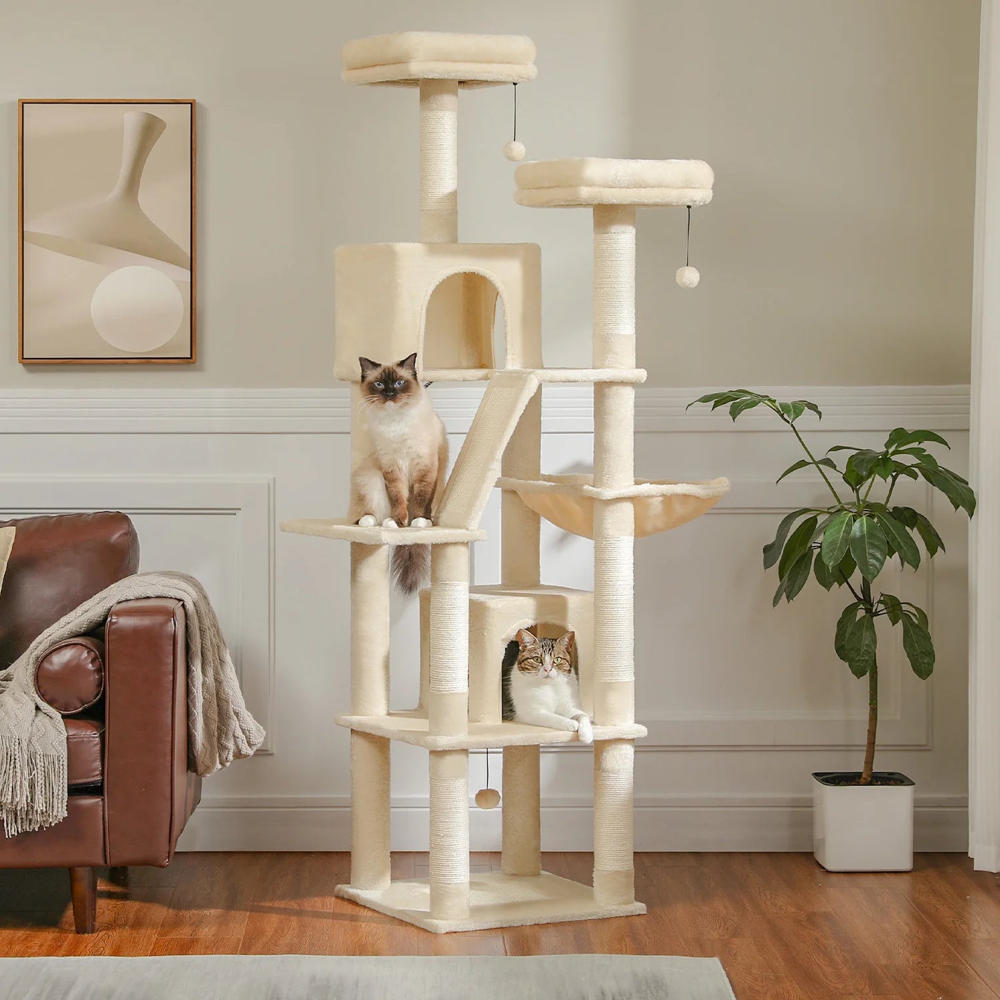 PAWZ Road Deluxe Cat Tree Multi Level Plush Condo Oasis
