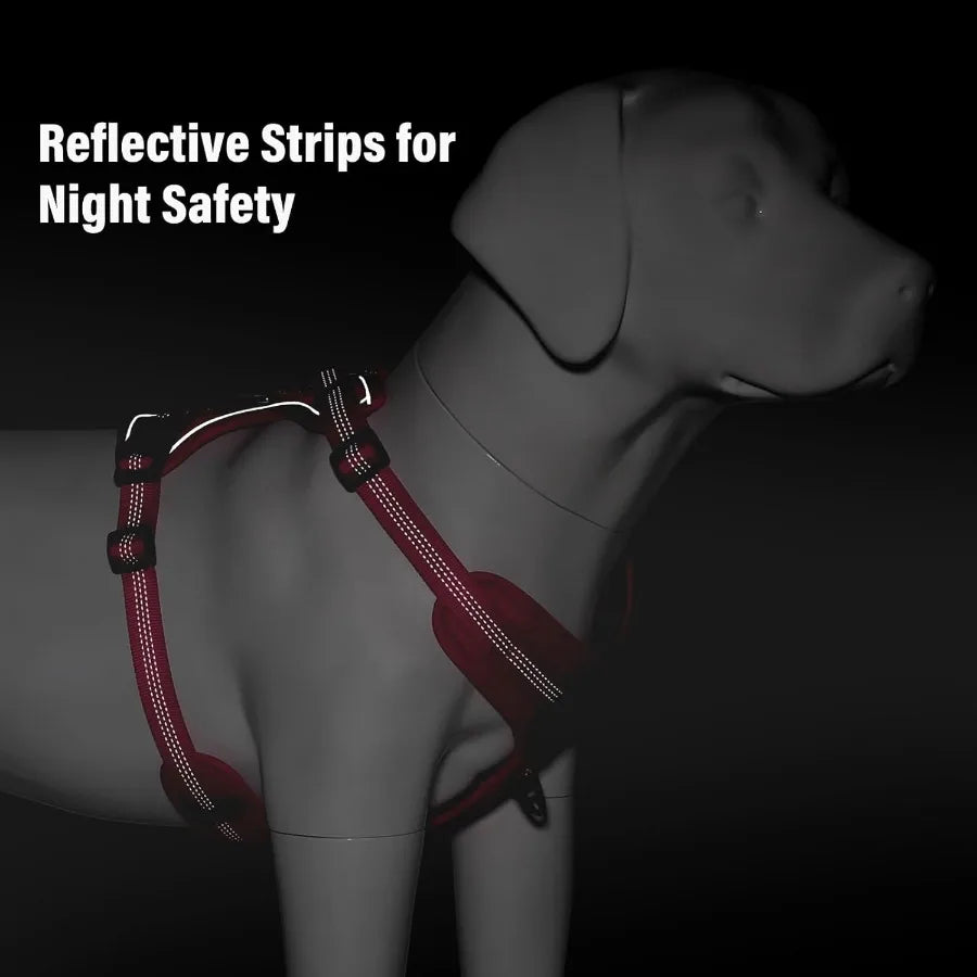 High-concerned No Pull Dog Harness Soft Padded Reflective Vest