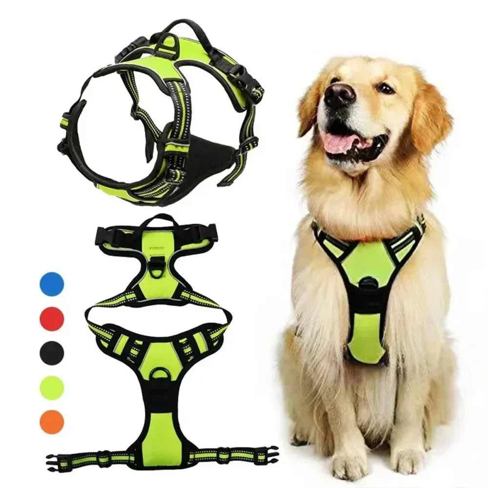 Reflective Adjustable Breathable Dog Harness Vest Chest Strap