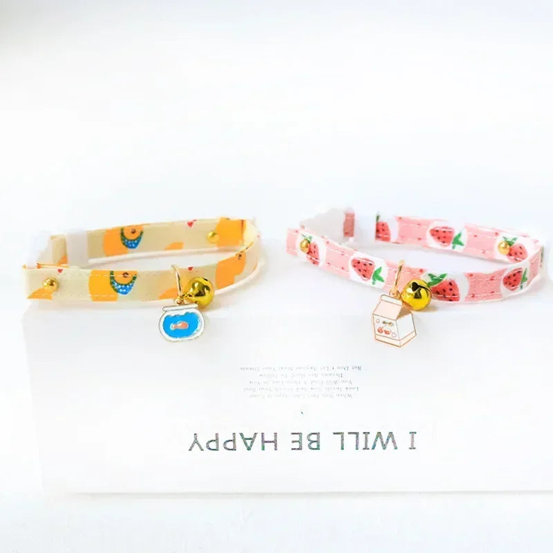 Feature Adjustable Cat Collar With Bell Engraved ID Tag