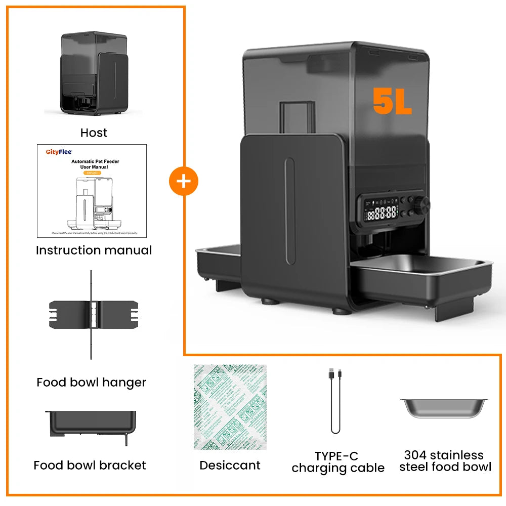 Cityflee Smart Pet Feeder Automatic Cat Dog Dispenser