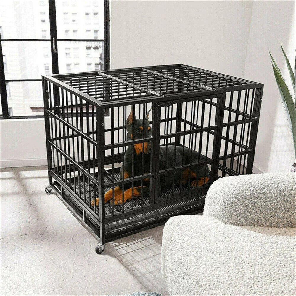 BORWARTH Heavy Duty Dog Crate Tear Resistant Kennel