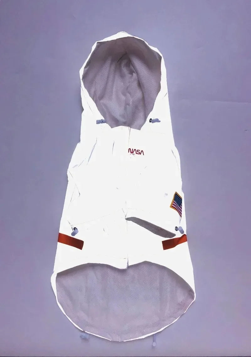 Dog Reflective Raincoat Space Suit Hoodie Pet Coat Apparel