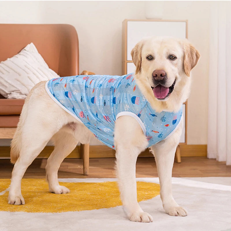Summer Cooling Dog Vest Breathable Mesh Sleeveless Shirt