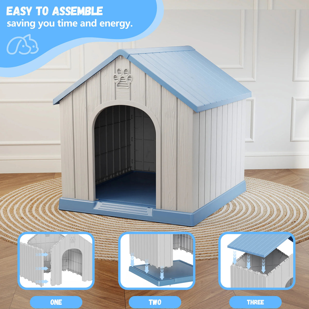 Small Basic Weatherproof Plastic Dog House